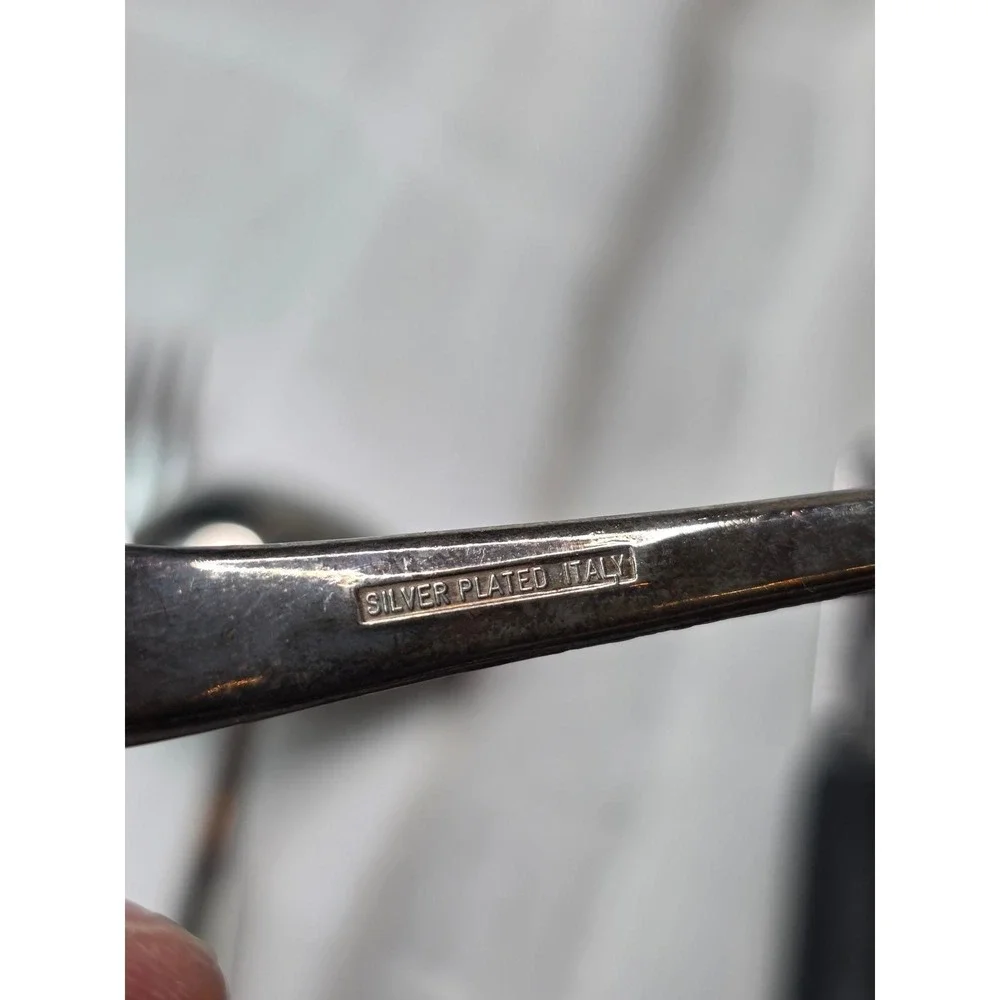 Vintage Imperial USA Stainless Fork Superior‎ Ladle Italy Silver Plate Spoon A6